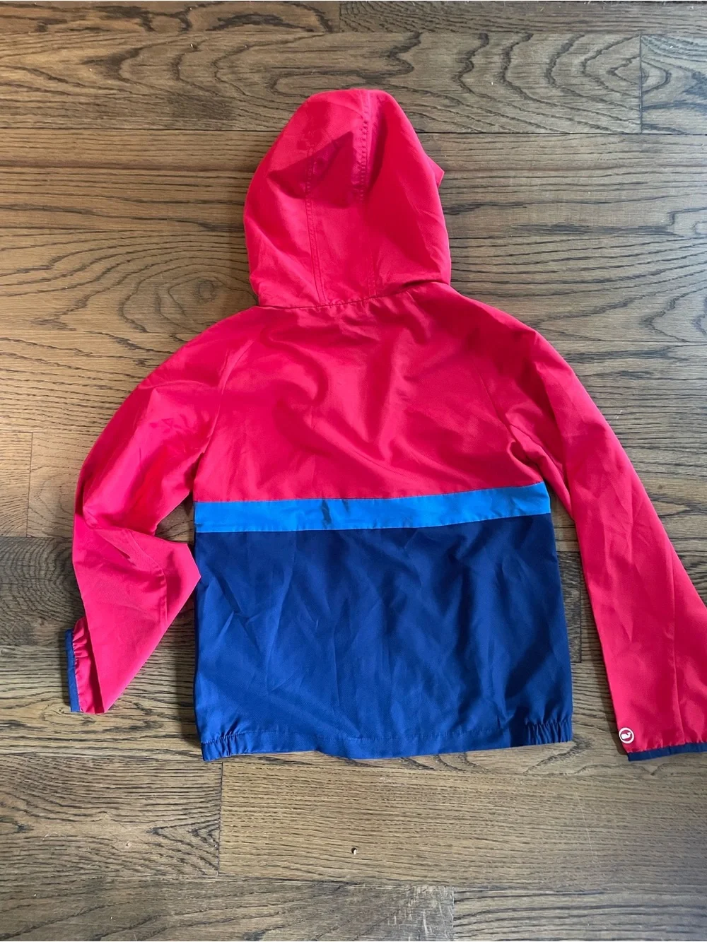 Vineyard Vines - Children's Colorblock Windbreaker Jacket - Red & Navy - Size M